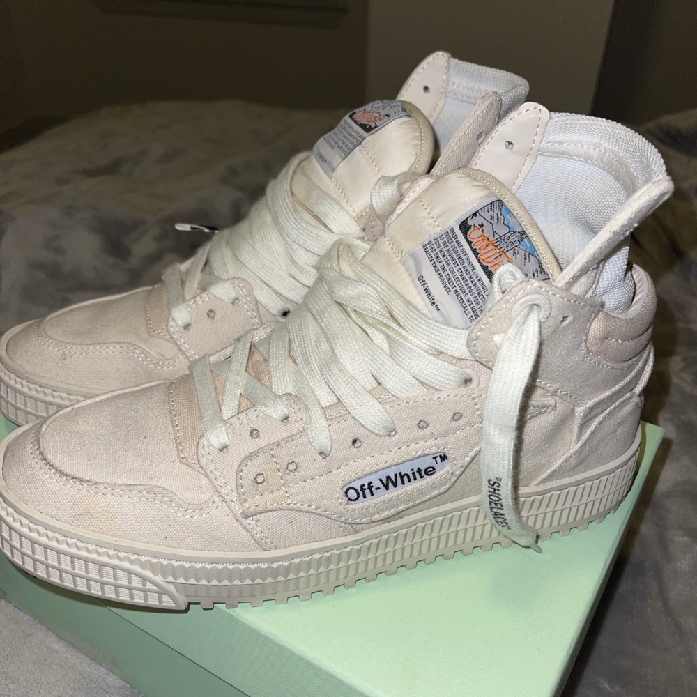 Off-White Off Court 3.0 Canvas Beige Sneaker Size 39
